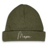 Babymutsje met naam Forest Green