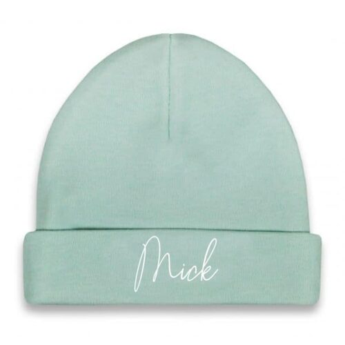 Babymutsje Mint met naam