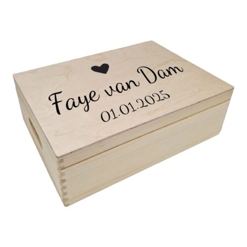 Memorybox Large Rechthoek met naam