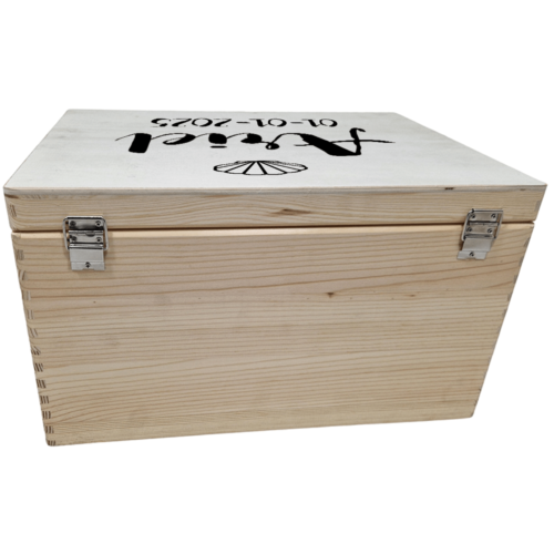 Memorybox Small Rechthoek met Naam achterkant