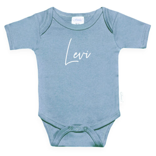 Romper Grey/Blue met naam