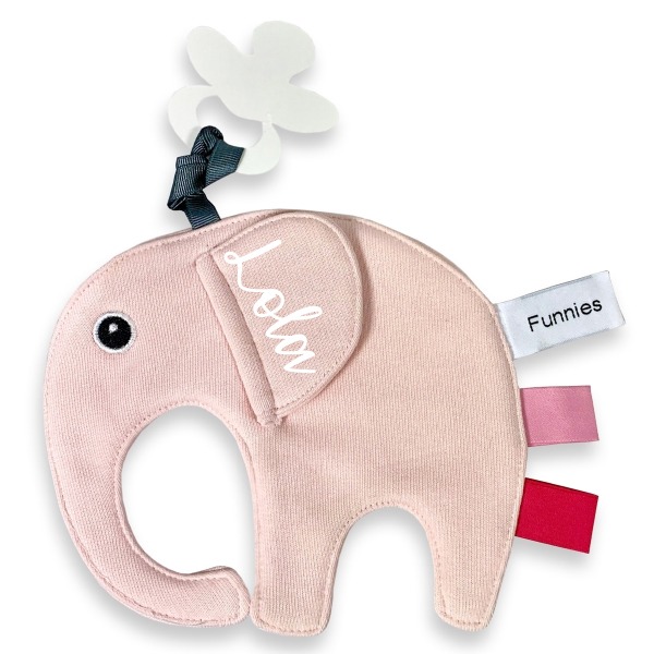 Speendoekje Olifant Blush met naam Speendoekje Olifant Blus met naam
