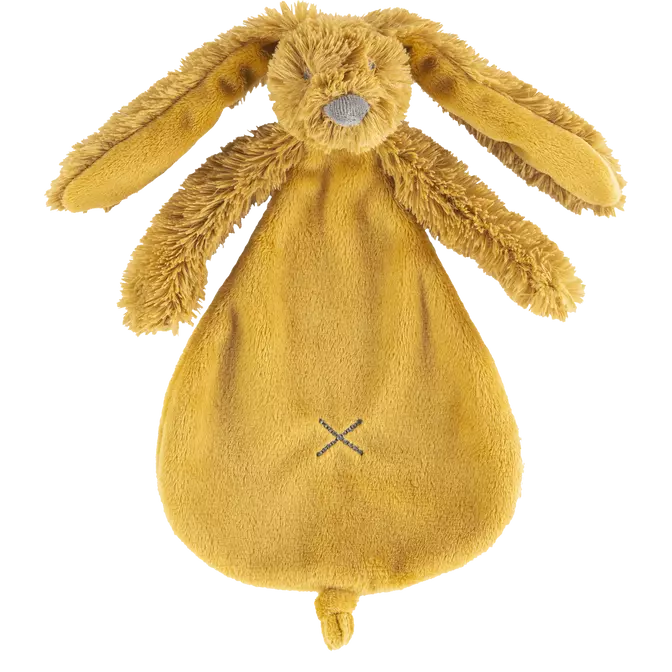 Rabbit Richie Knuffeldoekje Met Naam - Okergeel Happy Horse Okergeel Knuffeldoekje met naam